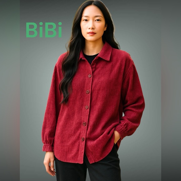 BiBi CORDUROY SHACKET - Picture 1 of 2